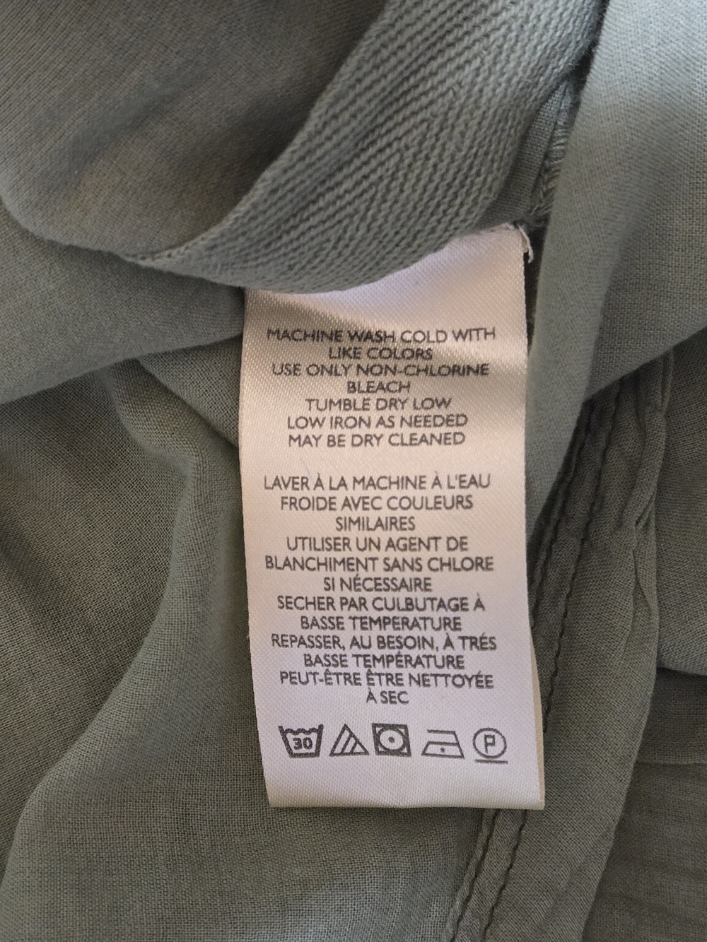 We The Free Quilted-Yoke Button-Down Shirt - Sage Green - Picture 8 of 9